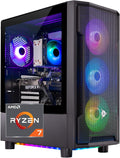 Skytech Shadow Gaming PC Desktop, Ryzen 7 5700 3.7 GHz (4.6GHz Turbo Boost), NVIDIA RTX 4060 8GB GDDR6X, 1TB SSD, 16GB DDR4 RAM 3200, 650W Gold PSU, Wi-Fi, Win 11 Home
