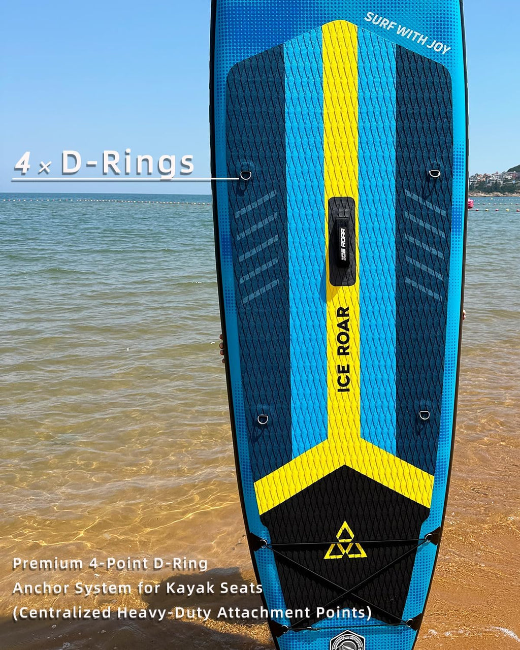 11'6'×34' Inflatable SUP - Extra Wide Stand Up Paddle Board for Adults & Youth - Ultra Stable Big Size Paddleboard for Fishing & Family - Large Size with Premium Pump & Accessories