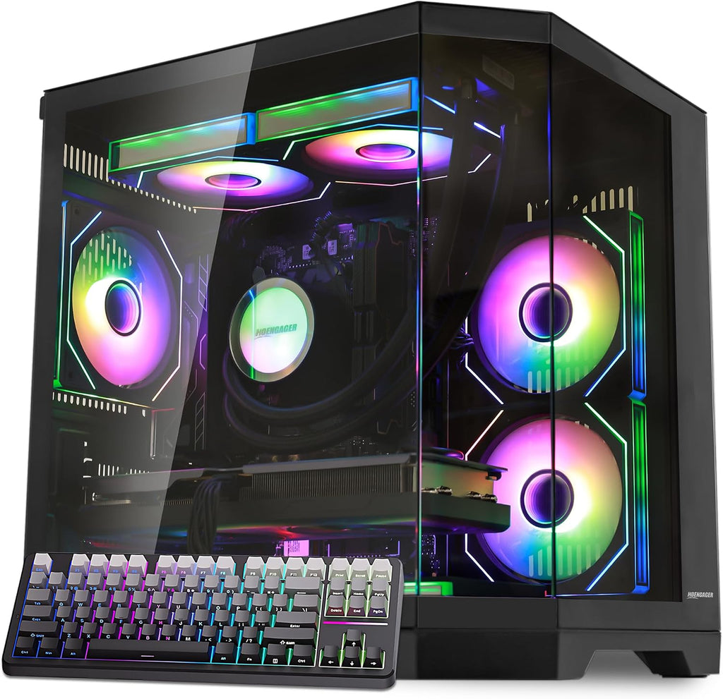 Ocean of Stars AI-Optimized Gaming PC, AMD Ryzen 7 7800X3D 8-Core 4.2 GHz, GeForce RTX 5060 8GB DLSS 4 GDDR7, 32GB DDR5 RAM 6000MHz,1TB PCIe SSD, WiFi&Bluetooth,Windows 11,Gaming Keyboard