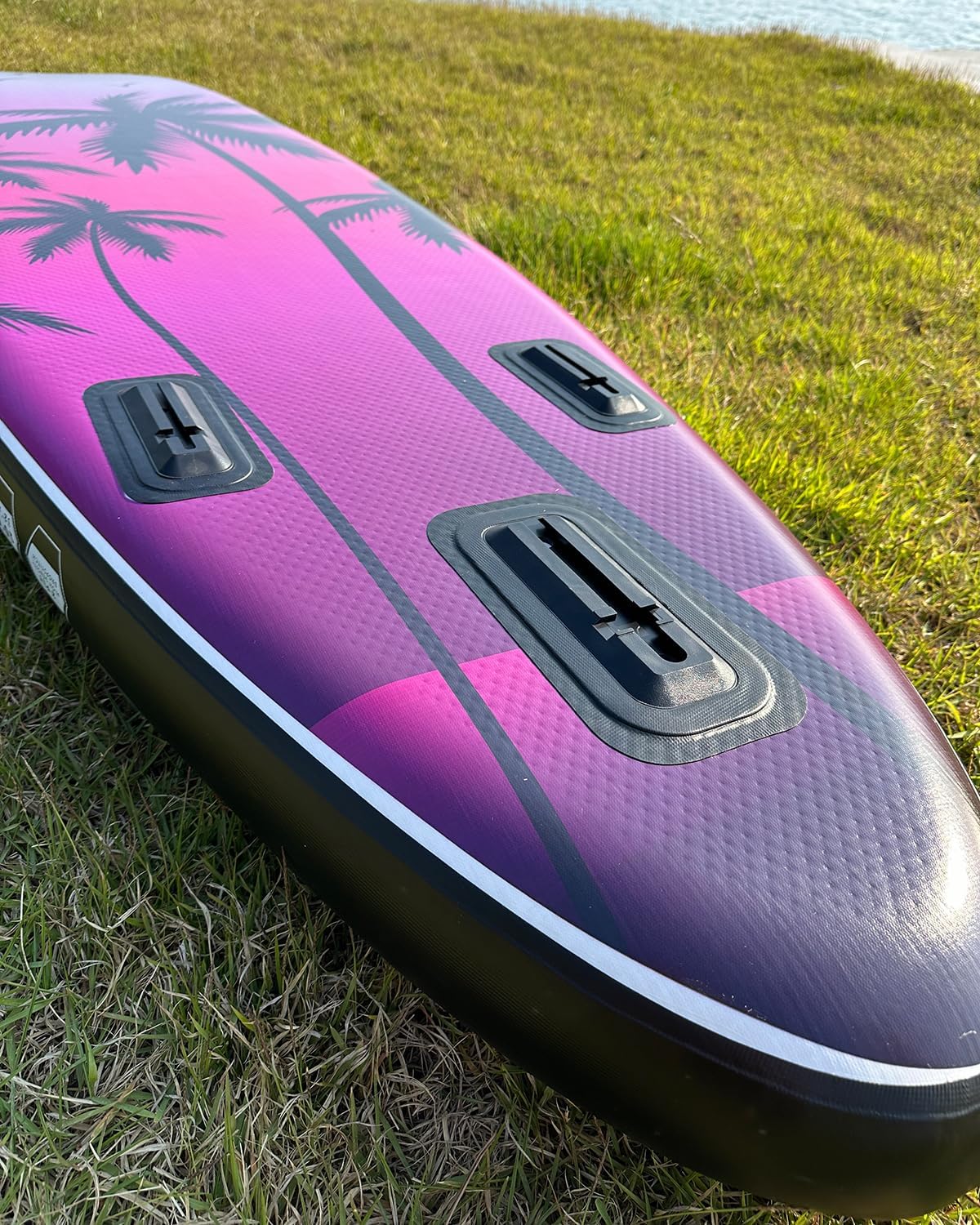 10'5'×32' Extra Wide Inflatable SUP - Ultra Stable Stand Up Paddle Board for Beginners/Adults/Women/Youth - Yoga & Family Paddleboard for Lakes/Oceans with Premium Pump & Paddle