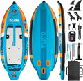 DAMA Triple Chamber SUP Inflatable Stand Up Paddle Board 10'8'*47', Extra Wide Paddle Boards for Adults, Fishing Paddle Board with 3 Removable Fins, 2 Fishing Rod Holders, Kayak Paddle,Portable Bag