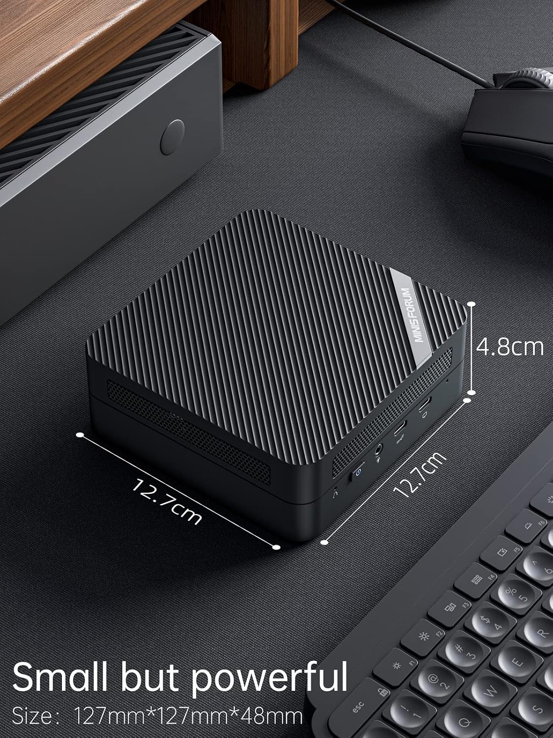 MINISFORUM UM773 Mini PC Barebone with AMD Ryzen 7 7735HS & AMD Radeon 680M,up to 4.75GHz Mini Computer, 2 x HDMI,1x USB4,4 x USB 3.0, WiFi 6,BT5. 2(NO RAM/SSD/OS)