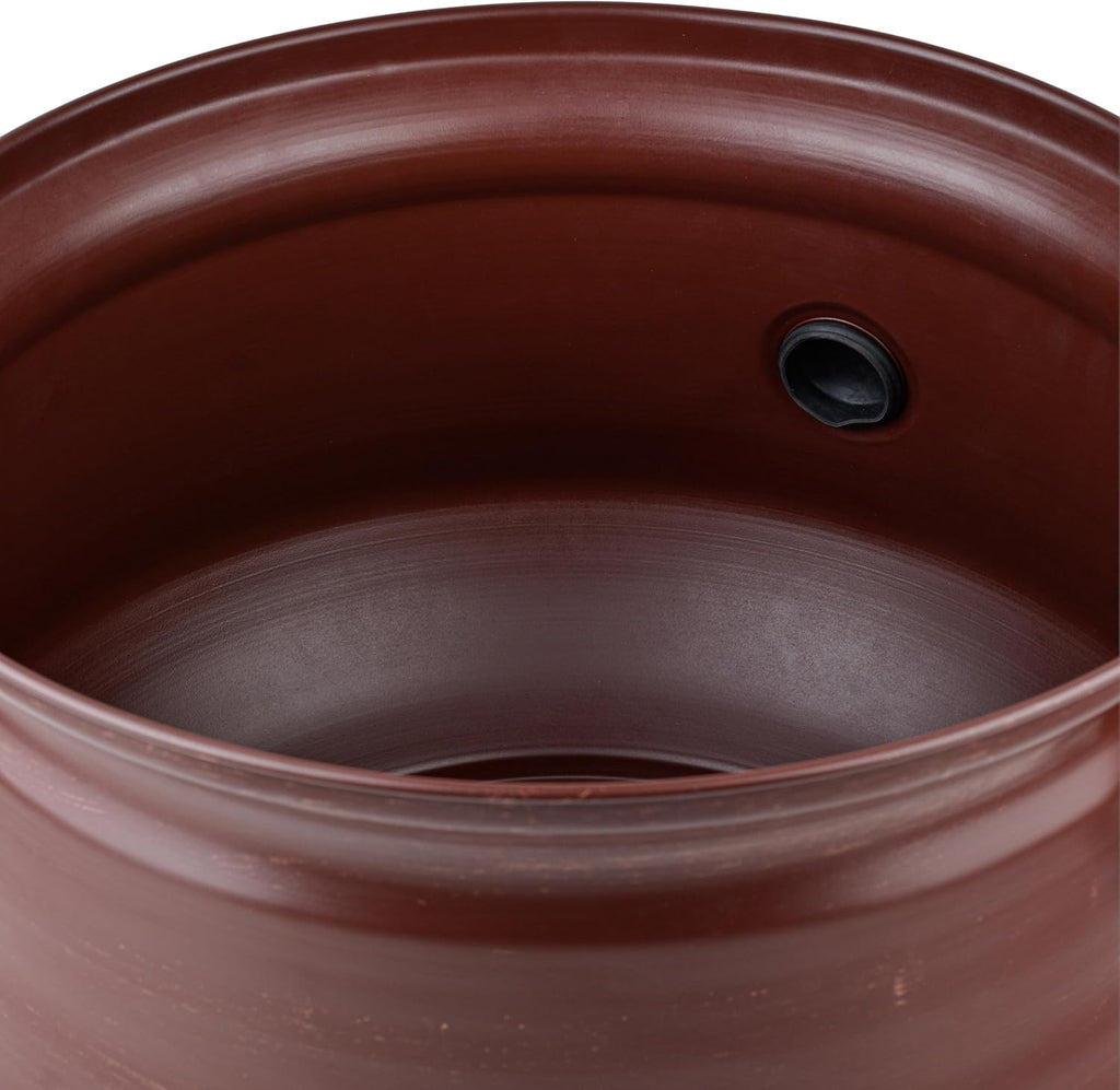 Decorative Garden Hose Holder Pot Storage with Lid 19x15.25' for Yard, Indoor & Outdoor Use - Water Hose Container, Handmade (Cobble Creek Brushed Bronze)