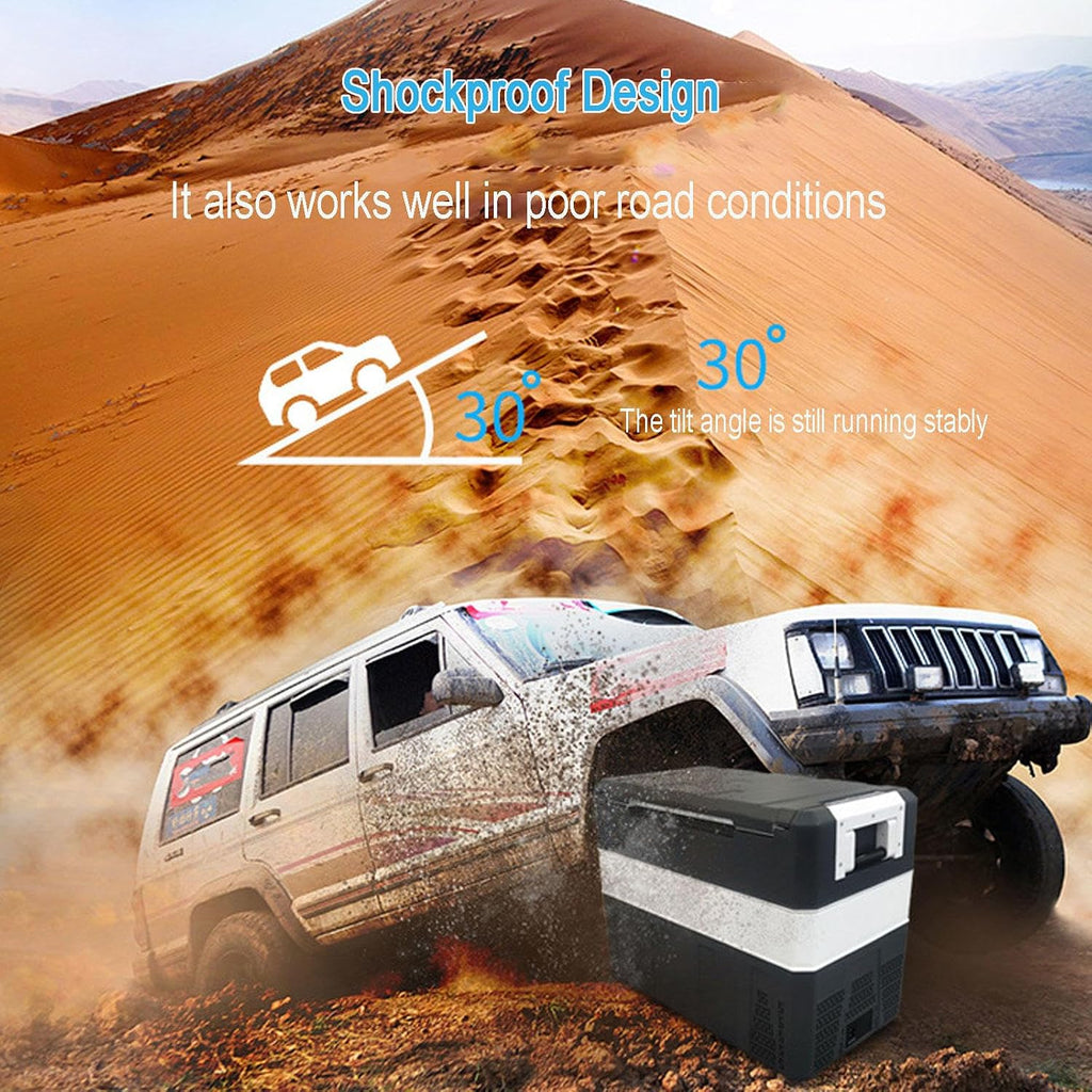 Car Refrigerator, Portable Compressor Freezer Fridge Electric Coolers with 12/24V DC & 100~240V AC for Christmas's Day Gift, Skincare, Beverage, Food, Home, Office and Car,35L