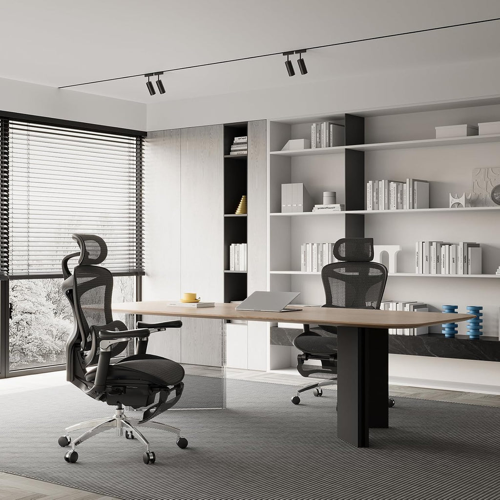 SIHOO Doro C300 Pro Ergonomic Office Chair with Footrest, Ultra-Soft 6D Armrests, Dynamic Lumbar Support, Seat Depth Adjustment and Adjustable Backrest, Big and Tall Desk Chair for Home Office (Black)