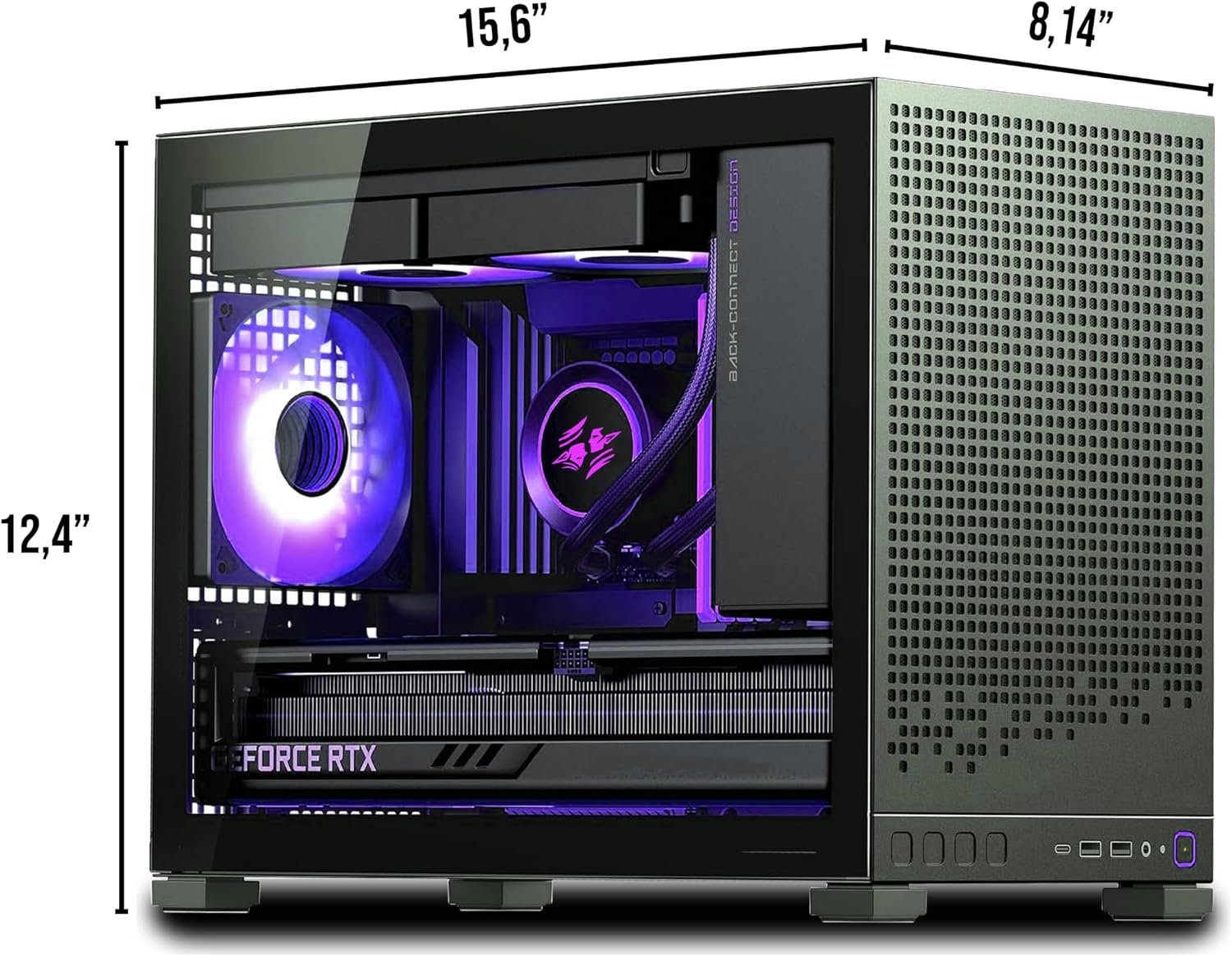 TWELF Nyx D32 Gaming PC – Ryzen 5 5500, RX 7600 8GB, 16GB DDR4, 512GB NVMe SSD, Windows 11 Pro, Liquid Cooled, Mini Tower - Mystery Gift Included