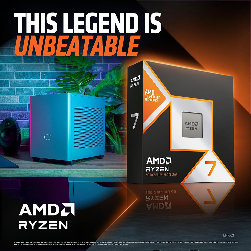 Cooler Master NR2 Pro Gaming PC – AMD RYZEN 7 9800X3D, AMD RX 9070 XT 16GB, 32GB DDR5 6000MHz, 2TB Gen4 M.2, Windows 11, V850 SFX Gold PSU, Compact Mini ITX Desktop PC