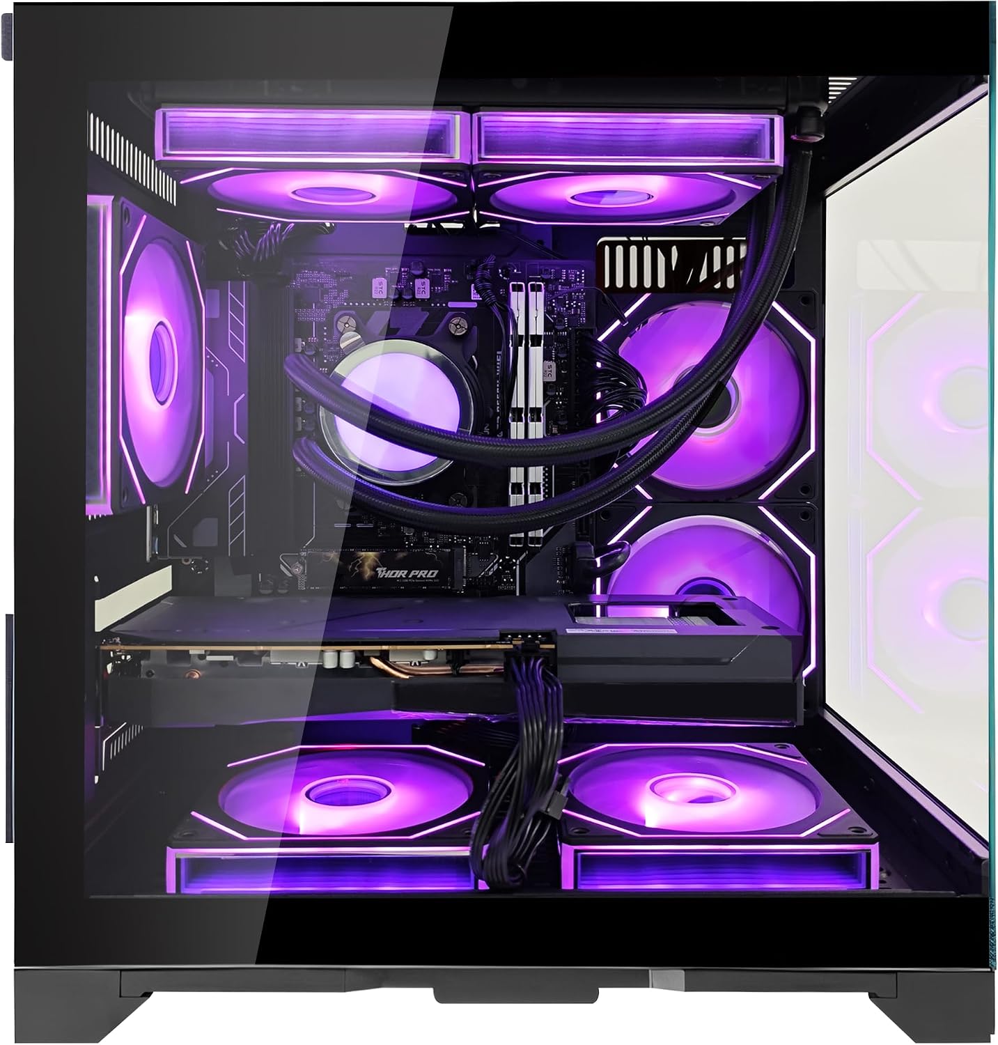 RTX 5070 12GB Gaming PC Desktop - AMD Ryzen 7 5700X 3.4 GHz, 16GB DDR4 RAM, 1TB PCIe SSD, WiFi + BT, Windows 11 -RGB Prebuilt Computer-Black