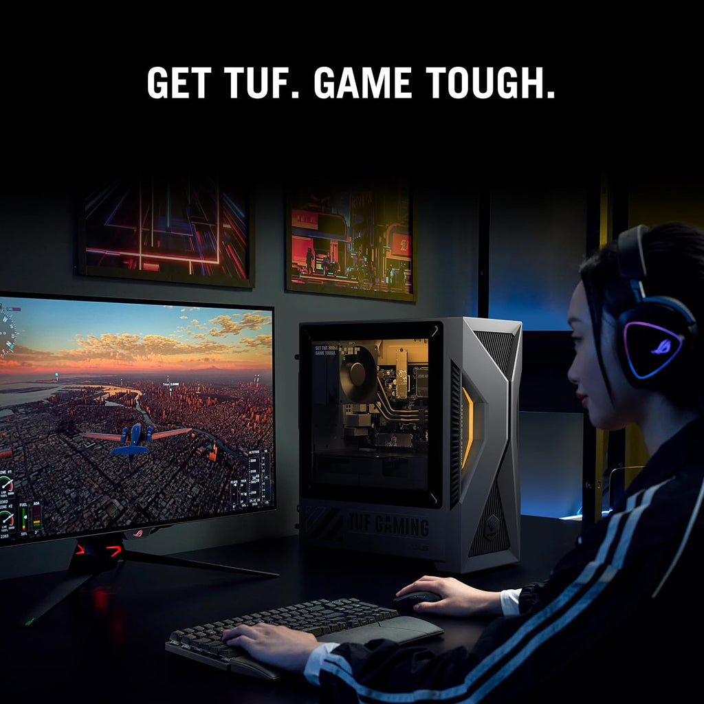 ASUS TUF T500 (2025) Gaming Desktop PC, Intel® Core™ i5-13420H Processor, NVIDIA® GeForce RTX™ 3050, 512GB M.2 NVMe™ PCIe® 4 SSD, 16GB DDR5 RAM, Windows 11 Pro, T500MV-DS553