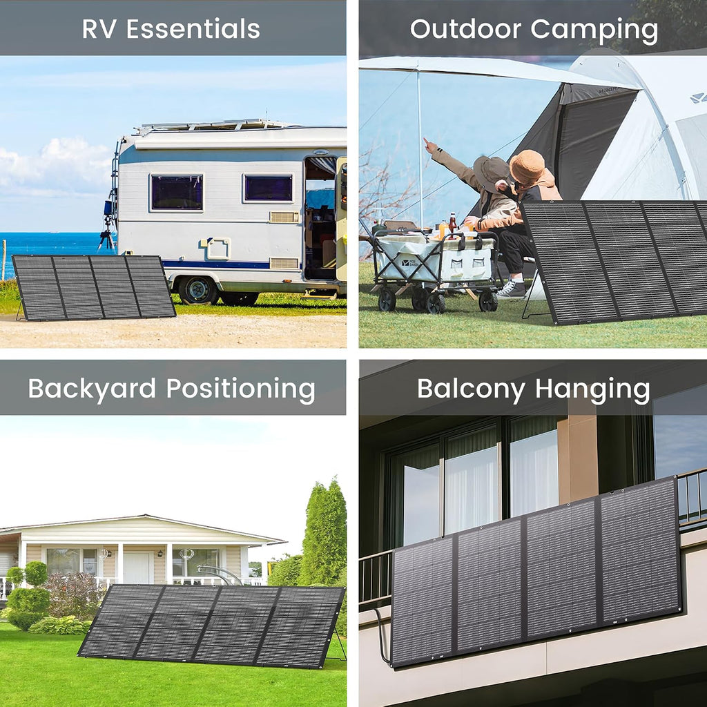400W Portable Solar Panel Foldable Lightweight Charger with Upgraded Bracket, 36V Waterproof 400 Watts Solar Panels for RV, Campervan, Power Outages, Sheds, Outdoor Off Grid Essentials