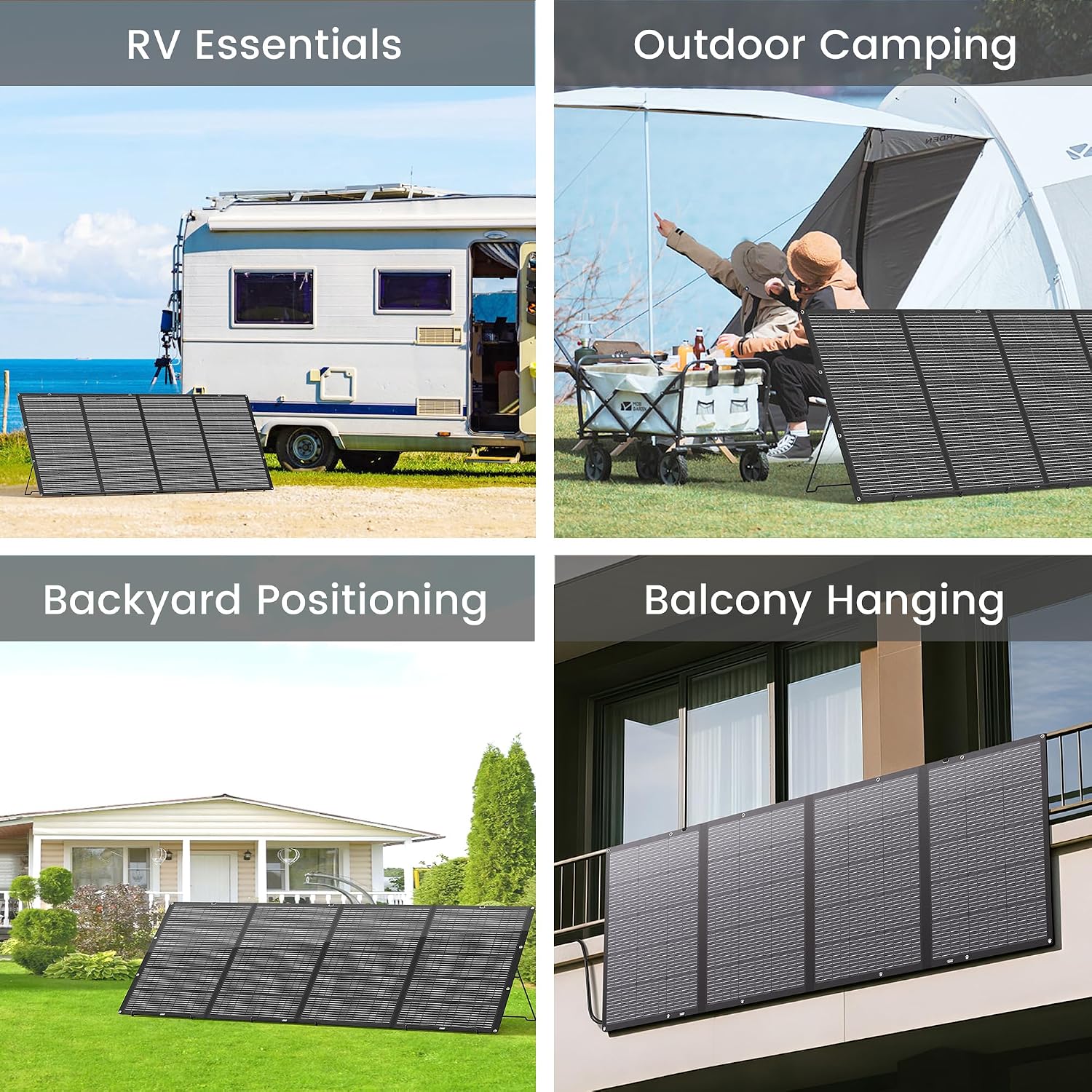 400W Portable Solar Panel Foldable Lightweight Charger with Upgraded Bracket, 36V Waterproof 400 Watts Solar Panels for RV, Campervan, Power Outages, Sheds, Outdoor Off Grid Essentials