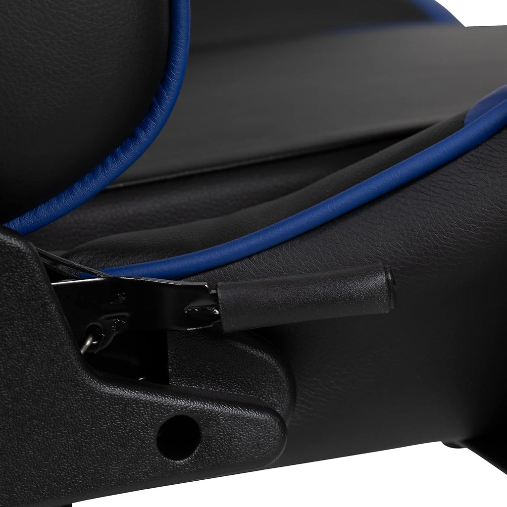 Flash Furniture X20 Gaming Chair Racing Office Ergonomic Computer PC Adjustable Swivel Chair with Fully Reclining Back in Blue LeatherSoft