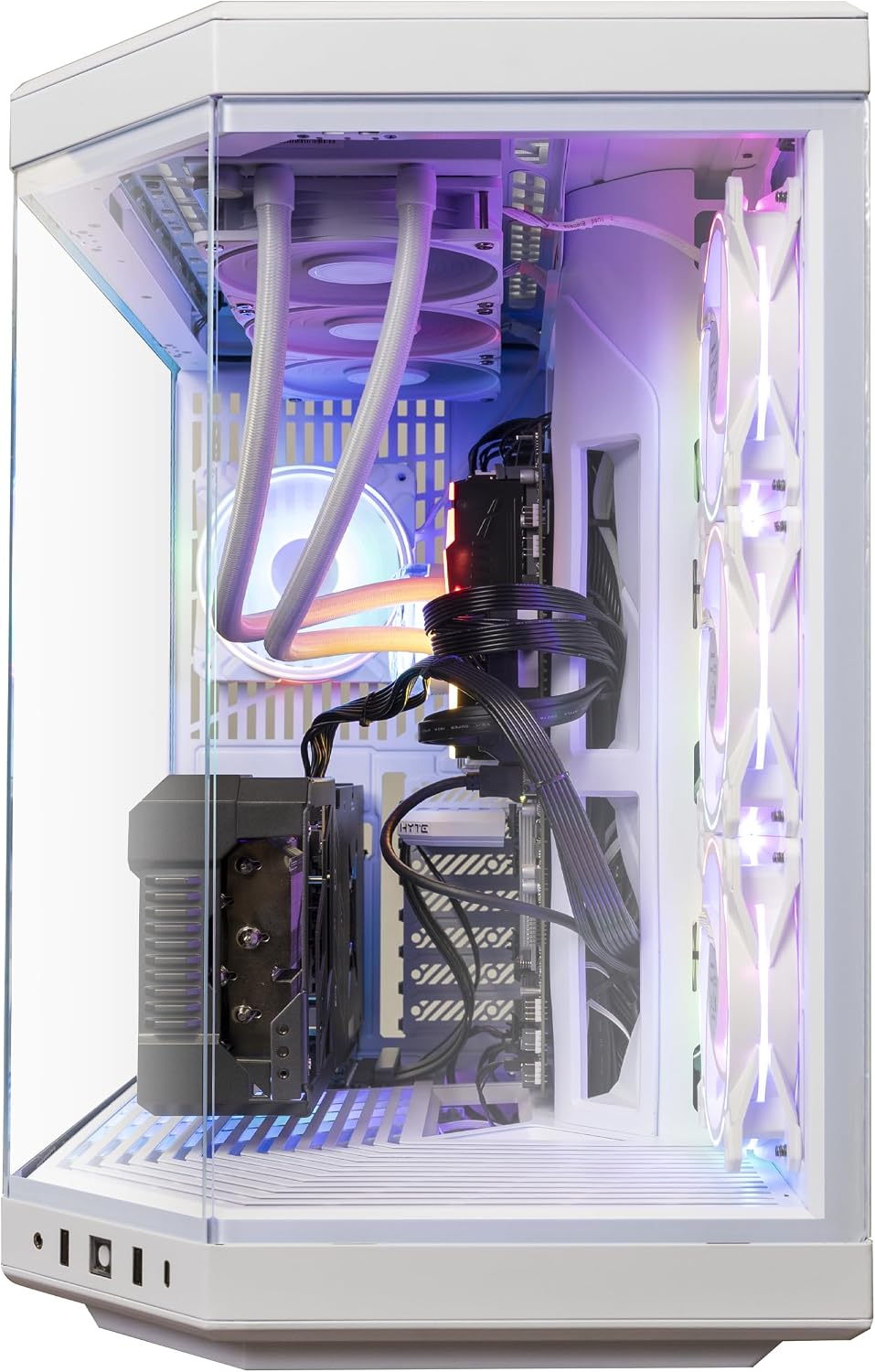 iBUYPOWER Y70 Snow White Gaming PC Desktop Computer AMD Ryzen 9 9900X CPU, NVIDIA GeForce RTX 5070Ti 16GB GPU, 64GB DDR5 RGB 5200MHz RAM, 1TB NVMe SSD, Windows 11 Home, Keyboard, Mouse - Y70WA9N57T01