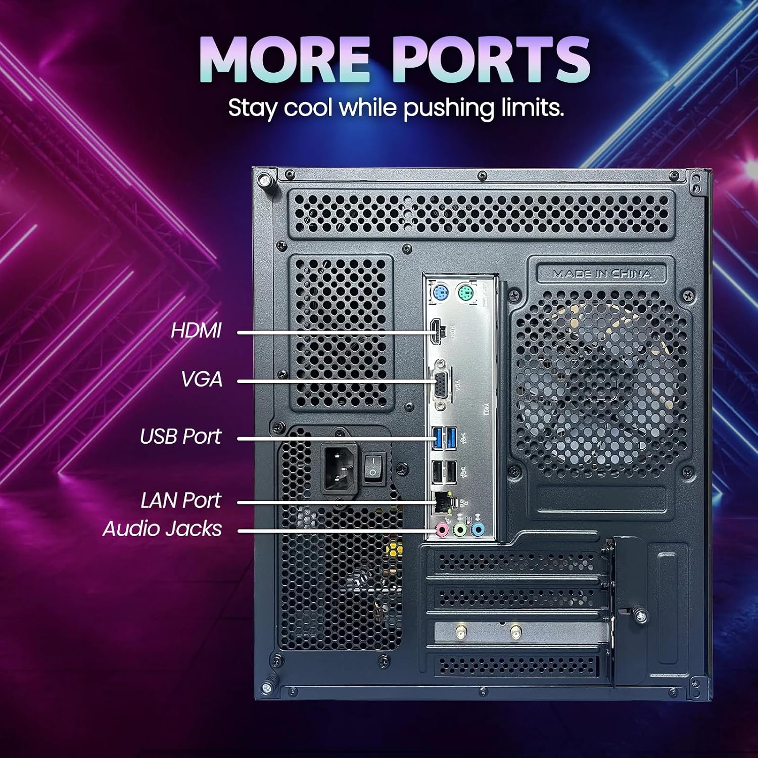 suevery Gaming Desktop Computer | 16G Memory | 512G SSD | AMD Ryzen5 5600GT | 6Core CPU Integration Radeon Vega Graphics | Wi-Fi Prebuilt Gamer Pc Ryzen5 5600GT (Black)