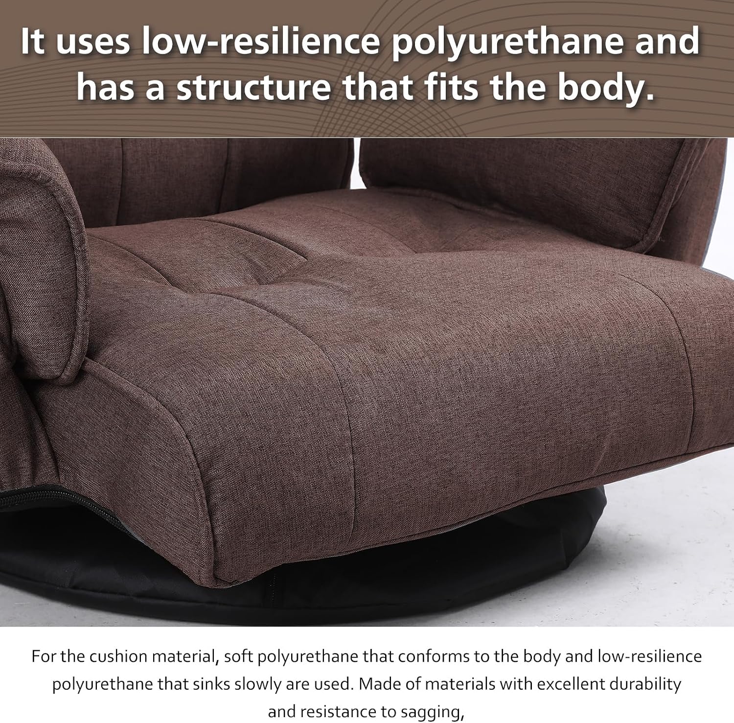 360 Degree Swivle Adjustable Floor Chair, Chaise Lounge Indoor, Folding Lazy Sofa with Armrests and Side Pocket Adults Gaming Chairs for Living Room, Bedroom Factory Price 201 (CO)