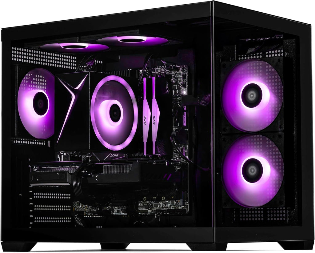 STORMCRAFT Sirius AI Gaming Desktop, AMD R7-8700F, GeForce RTX 5060, 32GB DDR5 6000Mhz RGB Memory, 1TB m.2 NVMe SSD, USB Type-C, VR-Ready, WiFi BT, Windows 11 Home for PC Gamer
