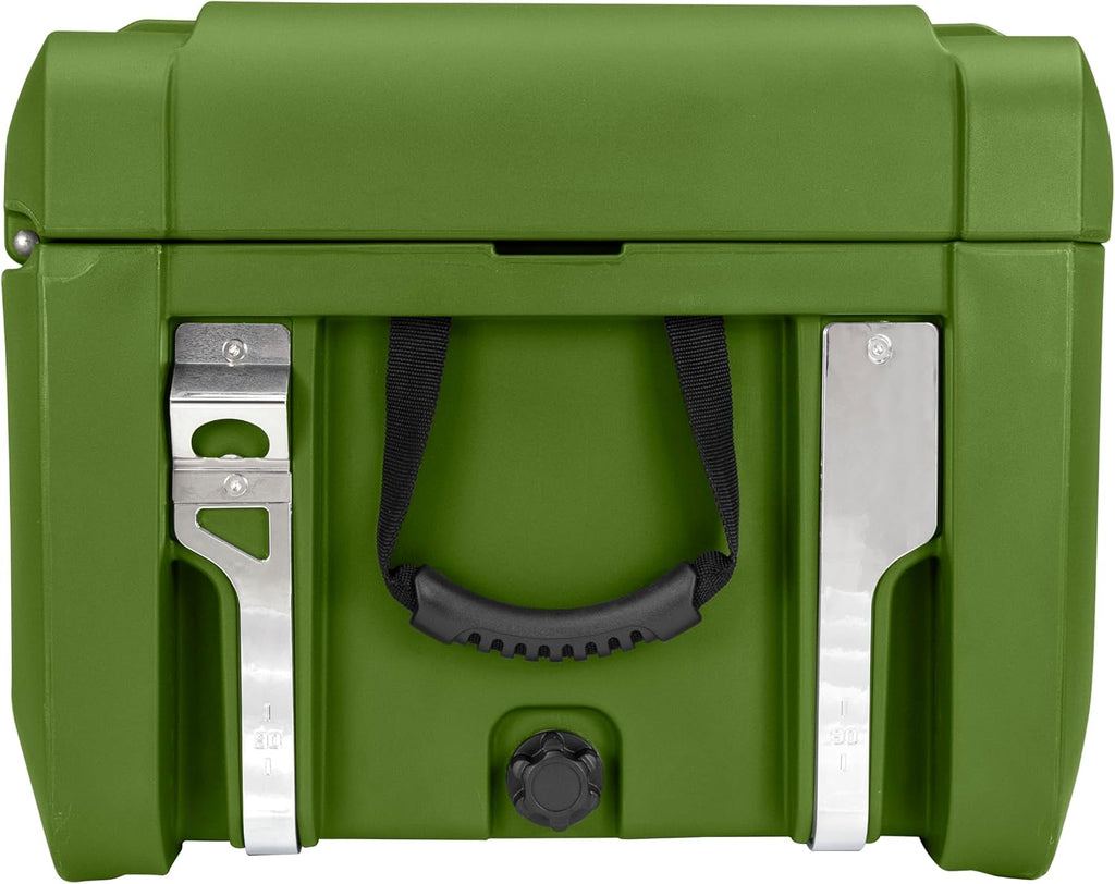 SRX-90 Overlanding Cargo Case – 90L Waterproof Storage Box for Camping, Off-Road & Truck Bed Gear – Heavy-Duty Lockable Storage with Gas Strut Lid, Stackable Design & Interior Organizer Tray (Green)
