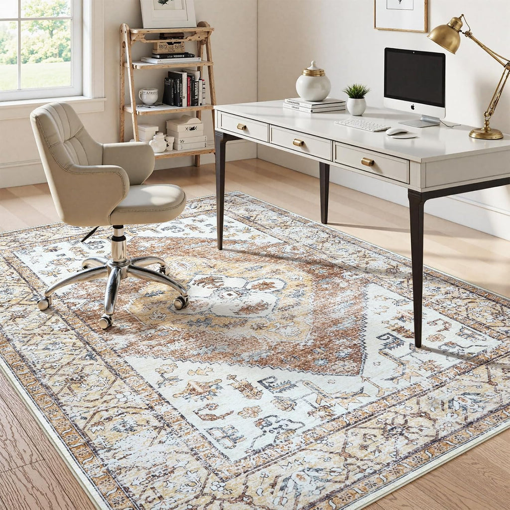 Anidaroel Home Office Chair Mat for Hardwood Floor, 8x10 Under Desk Rug for Rolling Chair, Desk Mat for Chair, Gaming Chair Mat, Anti-Slip Backing Large Floor Protector Rug for Home Office