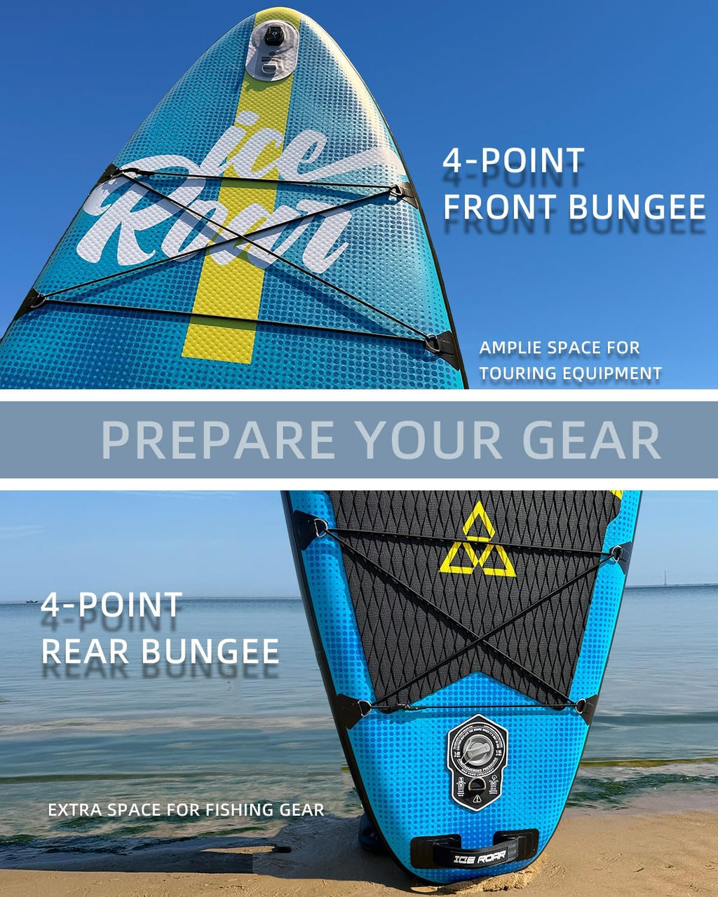 11'6'×34' Inflatable SUP - Extra Wide Stand Up Paddle Board for Adults & Youth - Ultra Stable Big Size Paddleboard for Fishing & Family - Large Size with Premium Pump & Accessories