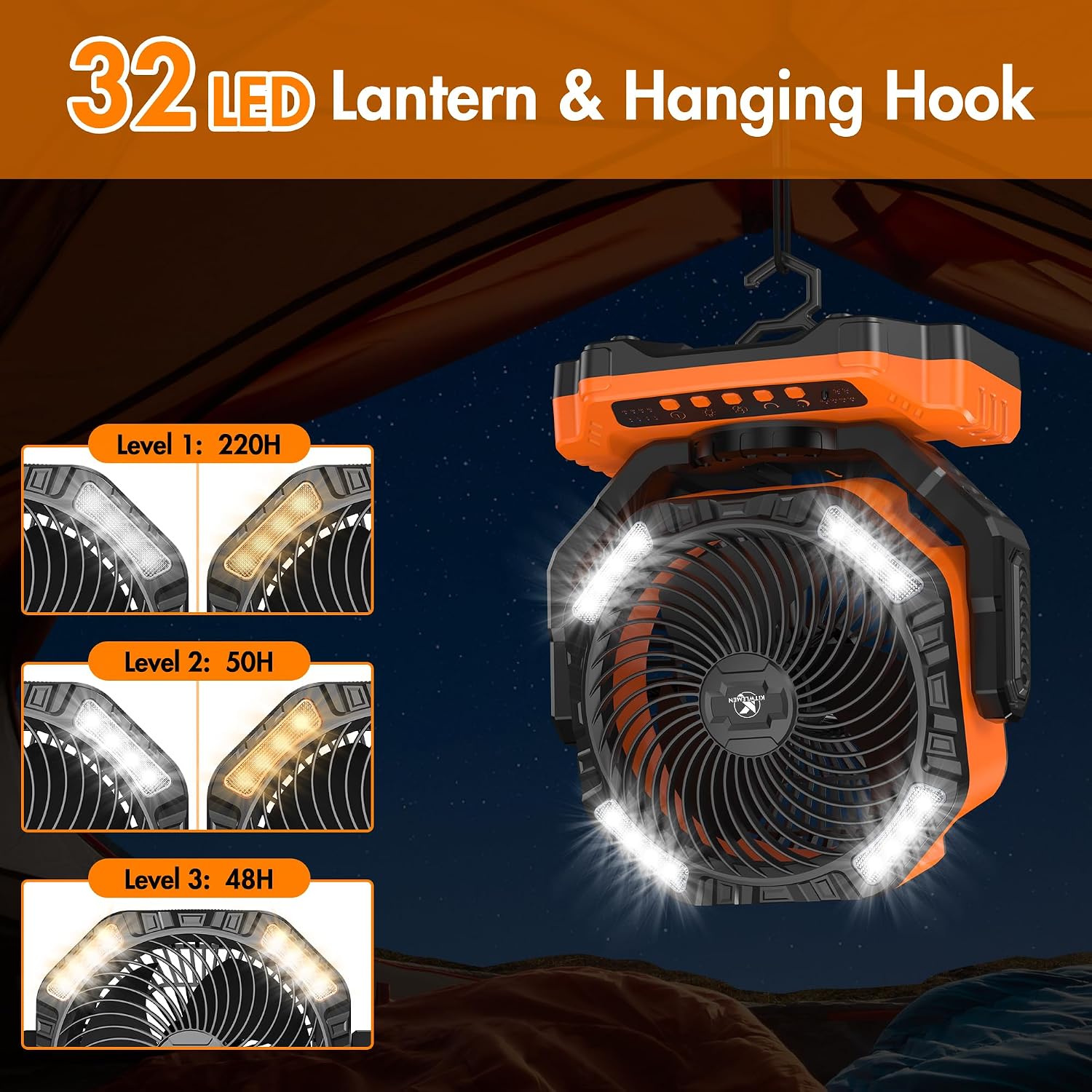 40000mAh Battery Powered Fan, Rechargeable Oscillating Floor Fan with Remote, 136H Cooling Camping Essentials for RV Garage, Fathers Day Gift for Men Dad Blue Collar Worker, Co-Branded with AMACOOL
