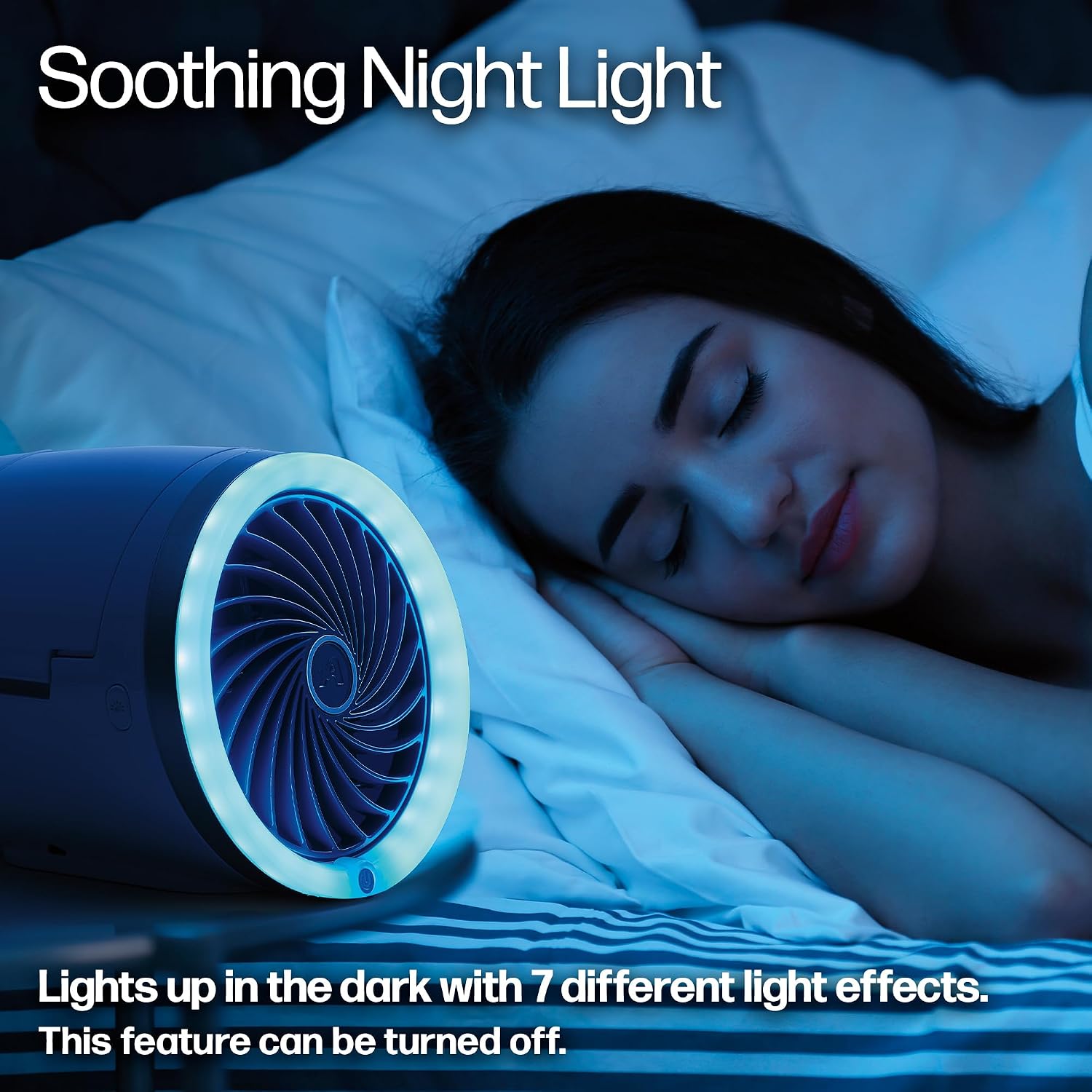 Arctic Air Ice Jet Personal Air Cooler, 3-Speed Room Cooler with Reusable Ice Packs, Portable Cooler with Multi-Directional Vent & 7 LED Lights, Whisper-Quiet Air Cooler for Room (Pack of 4)
