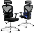 Office Chair Ergonomic Desk Chair - Home Mesh Office Desk Chair with Adjustable Lumbar Support, High-Back Computer Gaming Chair with Headrest 3D Armrests, Rolling Swivel Task Chairs for Home, Office
