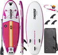 THURSO SURF Prodigy Junior Kids Inflatable SUP Stand Up Paddle Board 7'6 x 30'' x 4'' Two Layer Includes Adjustable Carbon Shaft Paddle/3 Fins/Leash/Duffle Bag/NO Pump Included