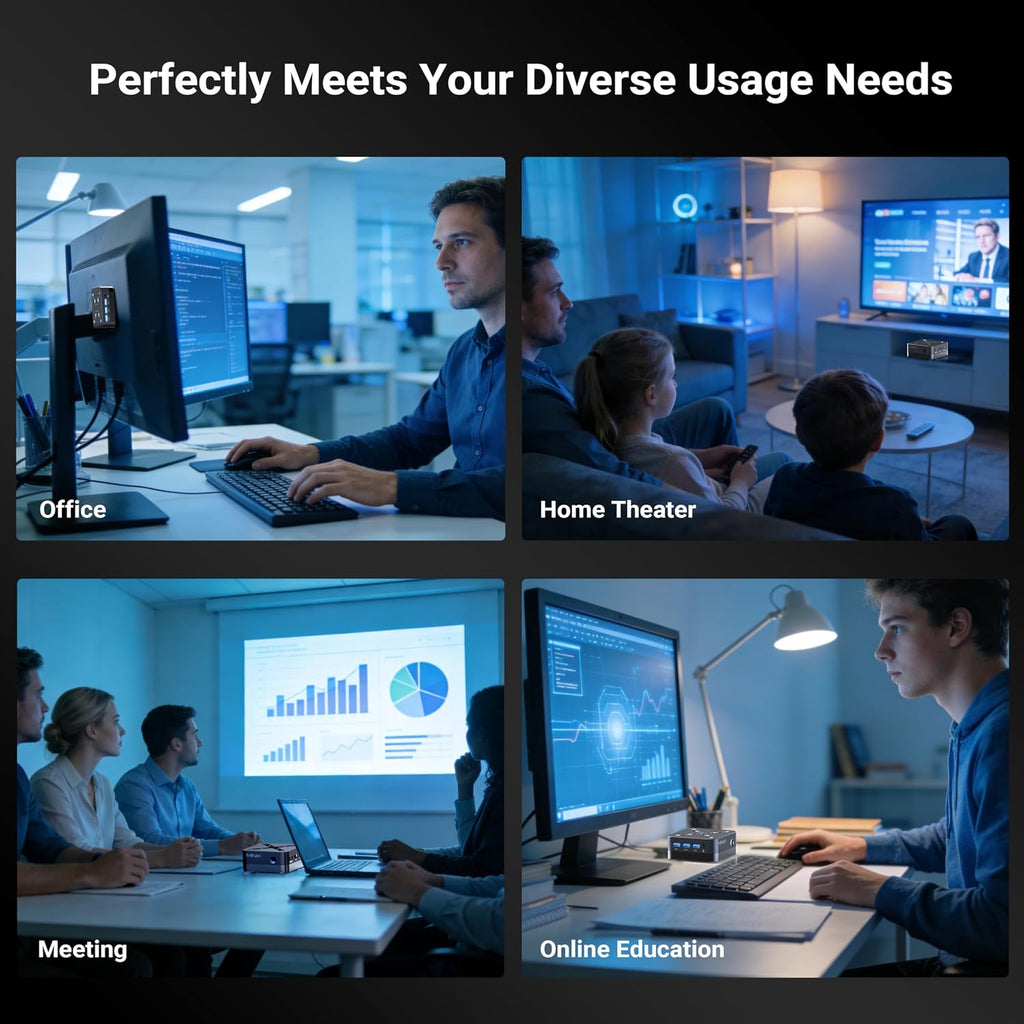 MINIX NEO Z95 Mini PC,Intel 12th Gen N95,16GB LPDDR5X RAM,512GB NVMe SSD, Dual LAN Mini Computers/4K Triple Display HDMI/DP/VESA Mount/Auto Power On/WOL for Business Home Office,Digital Signage