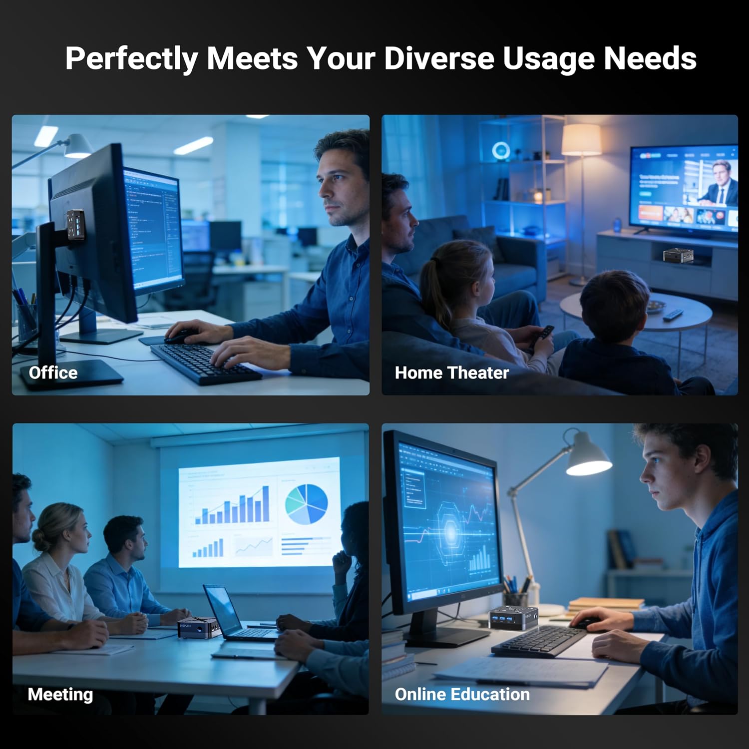 MINIX NEO Z95 Mini PC,Intel 12th Gen N95,16GB LPDDR5X RAM,512GB NVMe SSD, Dual LAN Mini Computers/4K Triple Display HDMI/DP/VESA Mount/Auto Power On/WOL for Business Home Office,Digital Signage