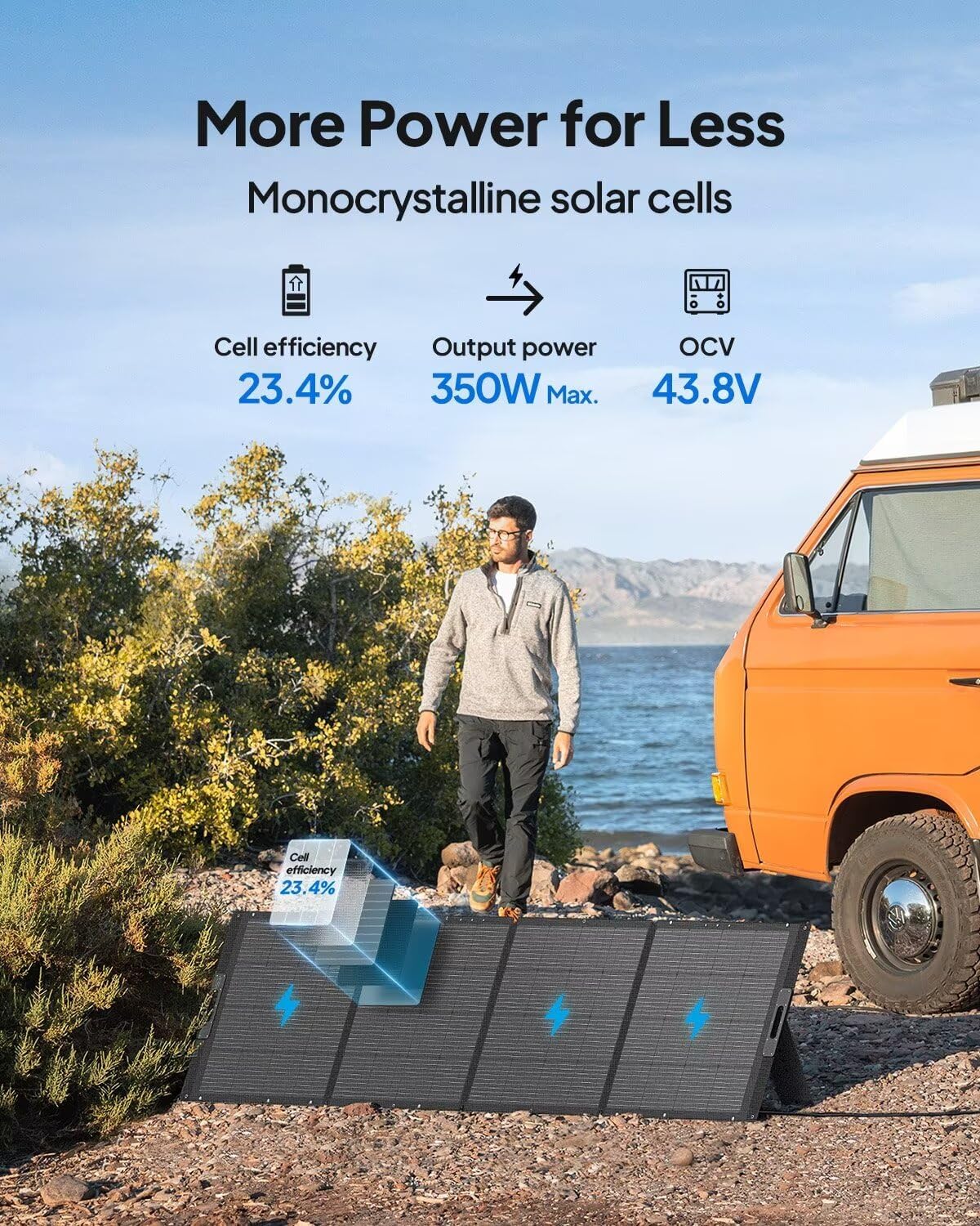 BLUETTI Elite 200 V2 Solar Generator with 350W Solar Panel Included (Ships Separately), 2073.6Wh Portable Power Station w/ 4 2600W AC Outlets, 17-Year Lifespan, LFP Power for Camping, Off-grid