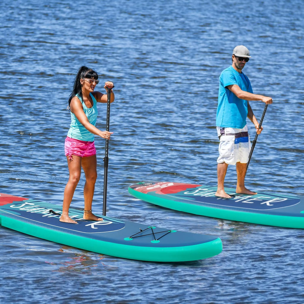 Paddle Board Inflatable 10.5'/11'x32 x6，SPORFIT Stand Up Paddle Board with Premium SUP Accessories & Backpack Extra Wide Ultra-Light Youth & Adult Standing Boat for All Skill Levels
