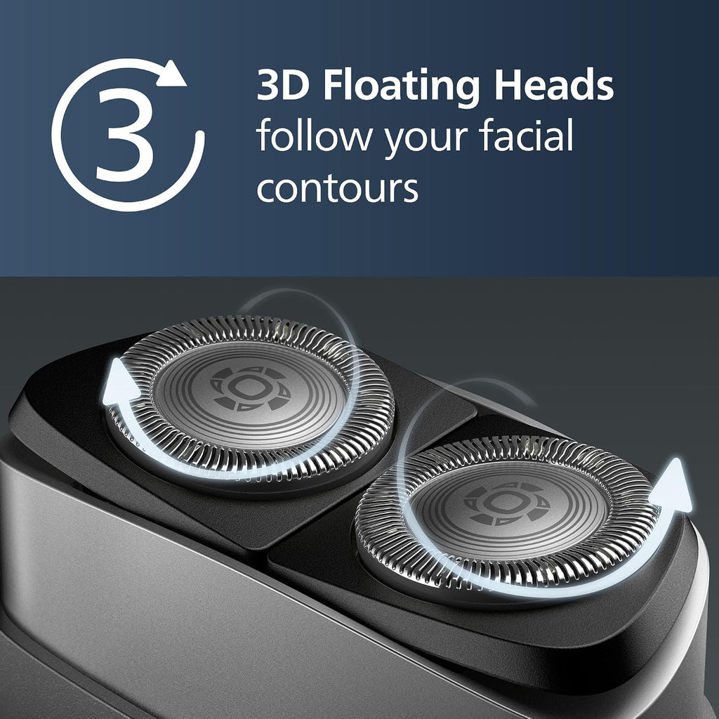 Philips Norelco Home & Away Shave Duo Includes Philips Norelco 9000 Prestige Space Grade Edition (SP9886/89) + Compact Shaver (PQ888/81)