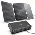 JIYHF Portable Power Station with 30W Foldable Solar Panel - 99.9Wh Backup Battery, 100W AC & 65W USB-C PD Fast Charging Ideal for Outdoor Work, Compatible with iPhone16 Series, iPad, MacBook, Laptop