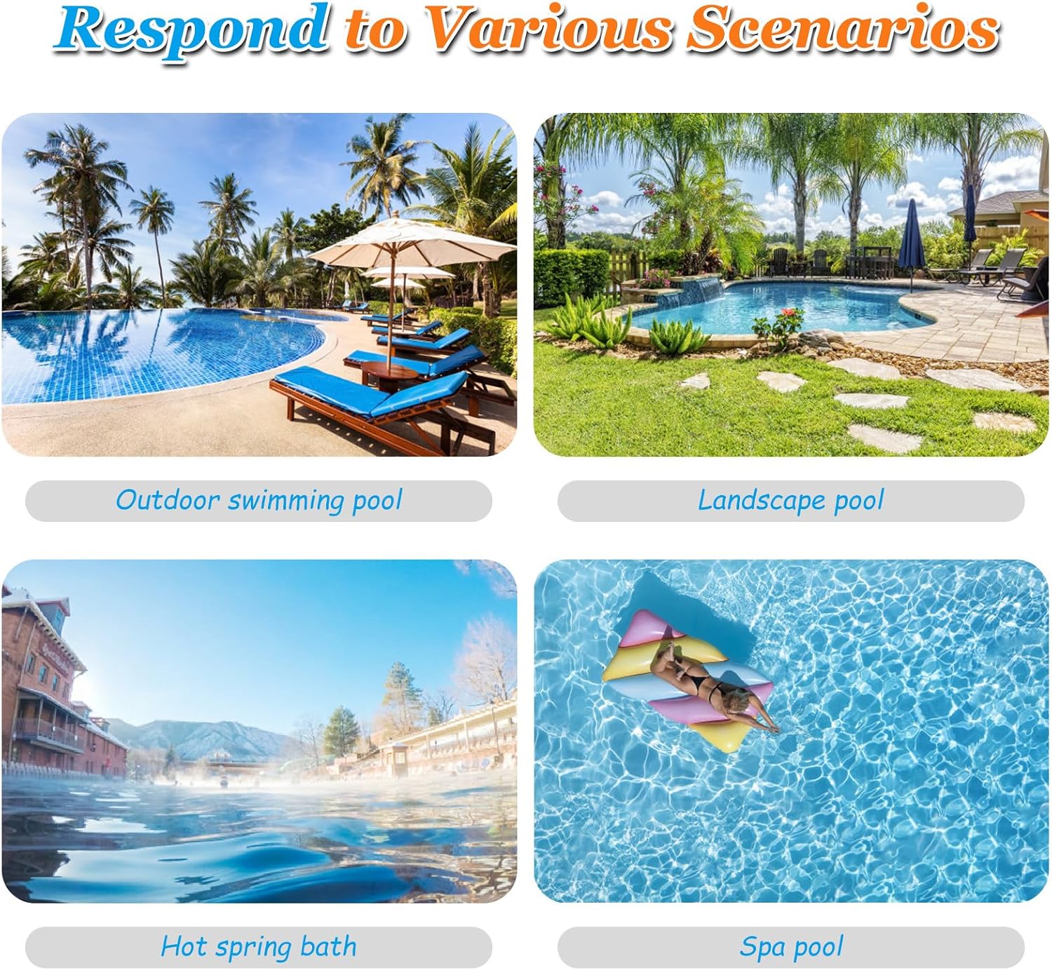 Robotic Pool Skimmer Cleaner, Cordless Pool Skimmer for Pools Automatic Pool Cleaning Robot with 10L Large Capacity, Pool Skimmer with Anti-Stuck Foam