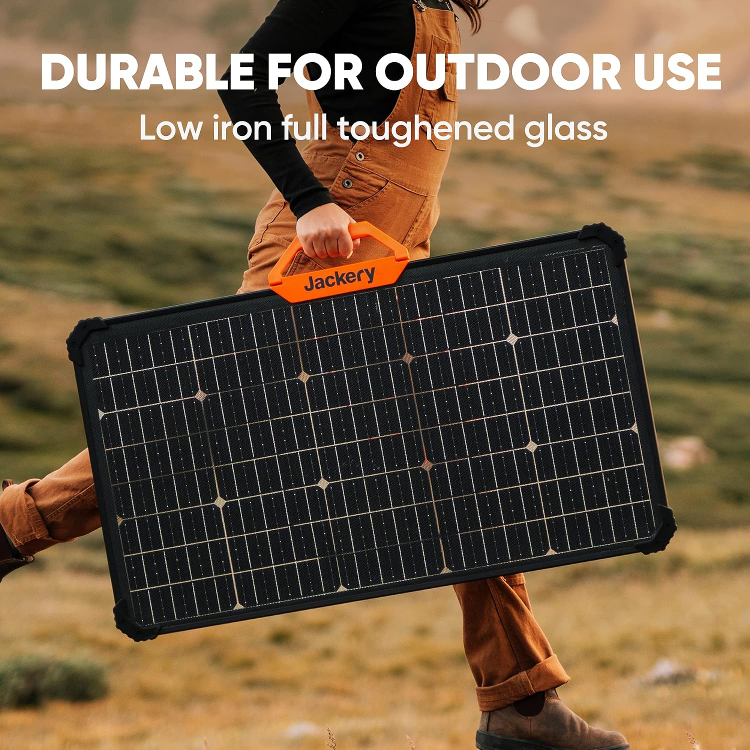 Jackery SolarSaga 80, Dual-Sided Panels Enhanced Power Generation Efficiency of 25%, IP68 Waterproof and Dustproof, Simple & Speedy Setup, Compatible with all Jackery Power Stations(Renewed)