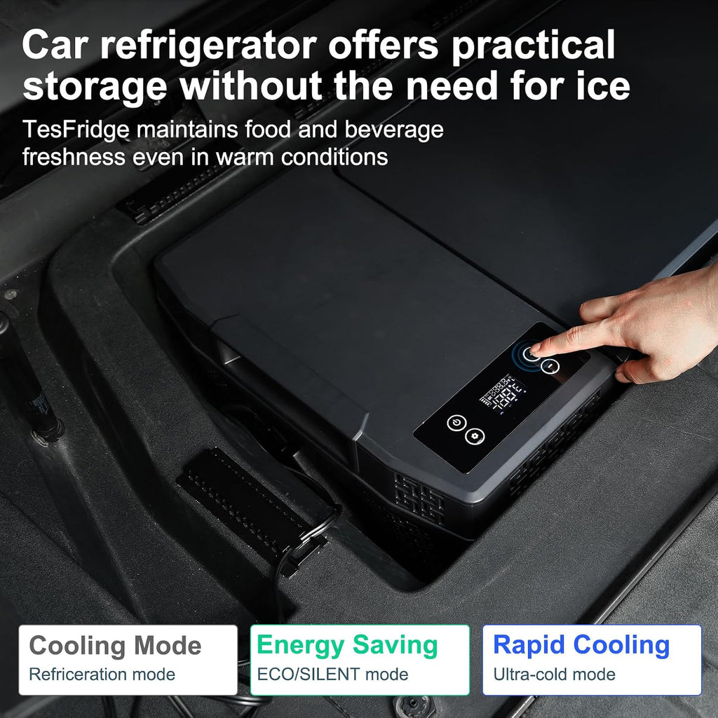 Tesla Cybertruck 25L Trunk Refrigerator with APP Control Truck Storage Cooler Outdoor Fridge, 12/14 Volt Car Fridge Trunk Portable Freezer for Camping Tailgating Road Trip Home