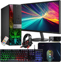 Dell OptiPlex 3060 SFF RGB Computer PC, Intel Core i5-8500, GeForce GT 1030 2GB GDDR5, 16GB RAM, 512GB NVMe, 1TB HDD, 22 Inch HDMI Monitor, Gaming Headset, WiFi, Bluetooth, Windows 11 Pro (Renewed)