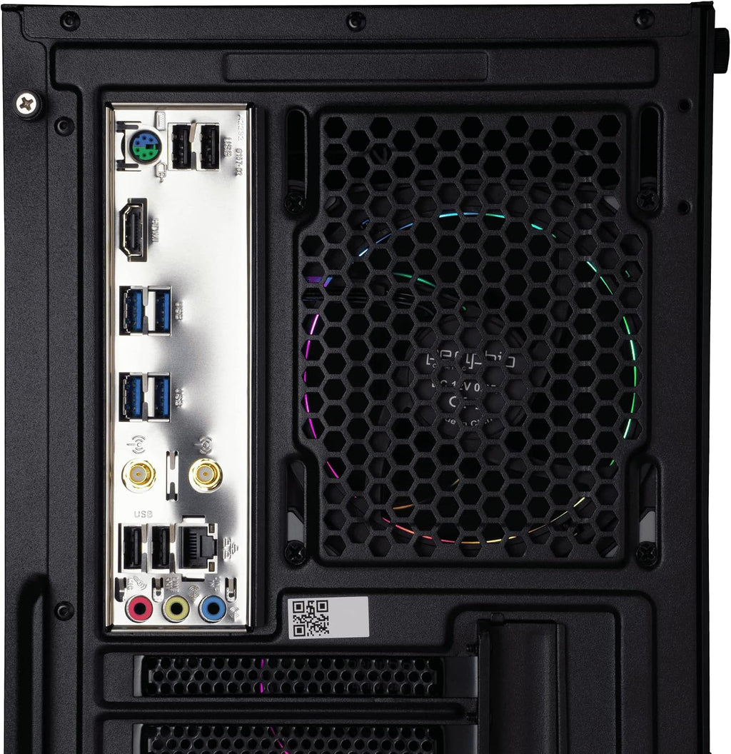Periphio Terra Gaming PC, AMD Ryzen 5 5600GT up to 4.6 GHz with Radeon Vega 7 Graphics, 32GB DDR4 RAM, 1TBNVMe SSD, WiFi, Windows 11 Home Desktop Computer, RGB, Black, 1080p PC Gaming
