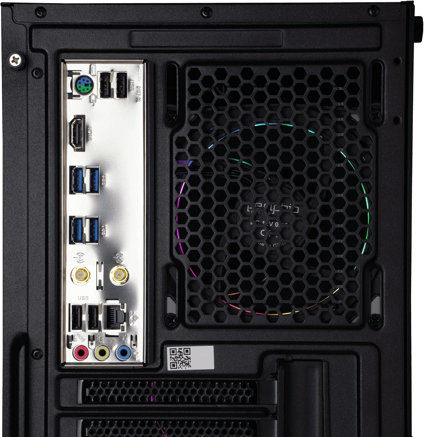 Periphio Terra Gaming PC, AMD Ryzen 5 5600GT up to 4.6 GHz with Radeon Vega 7 Graphics, 16GB DDR4 RAM, 1TBNVMe SSD, WiFi, Windows 11 Home Desktop Computer, RGB, Black, 1080p PC Gaming