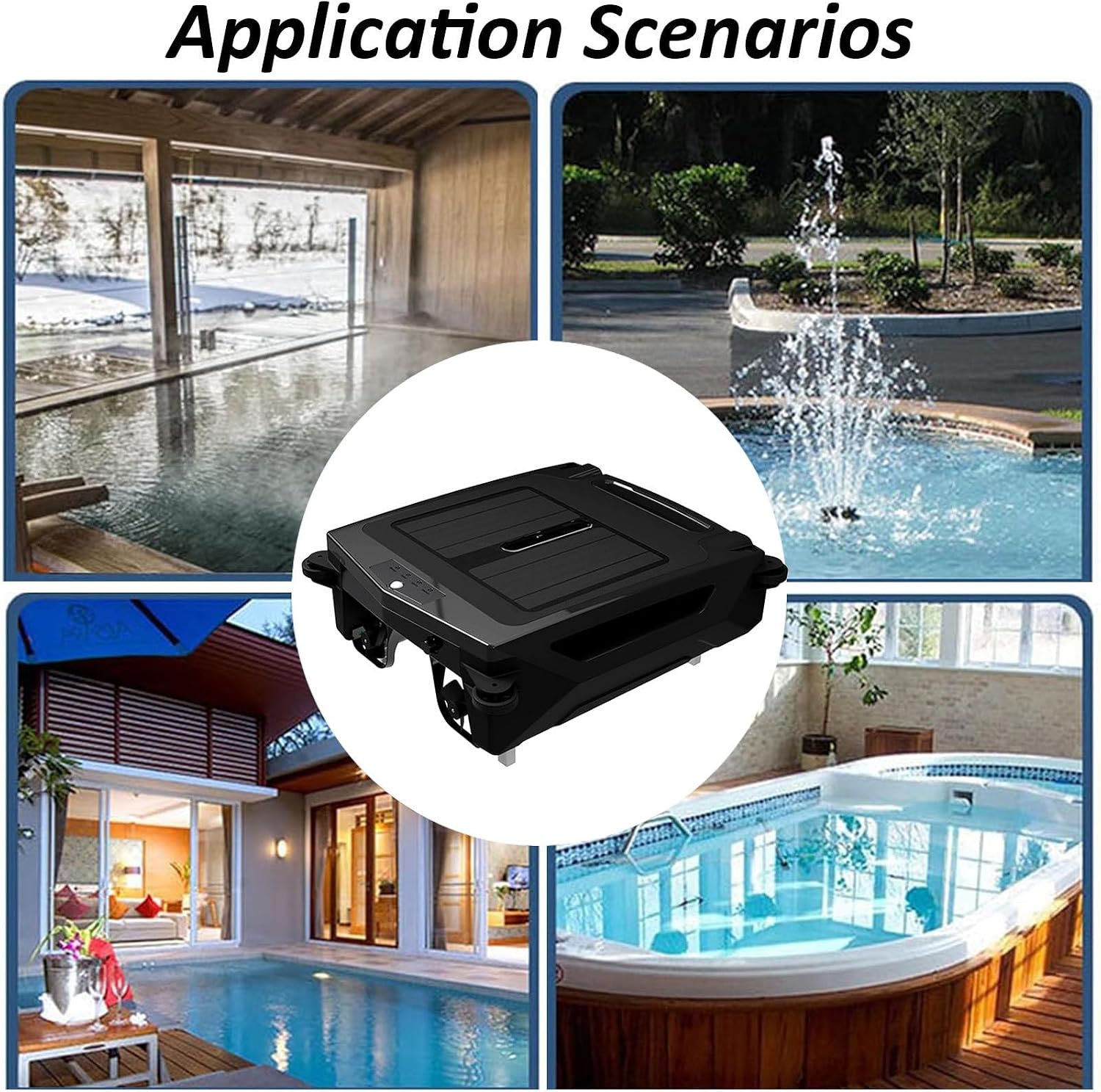 Pool Robot,Pool Skimmer Robot with Solar Panel Automatically Design,Automatic Robotic Pool Cleaner 80㎡ 450um Brushless Motor Solar Robotic Pool Skimmer with Auto Obstacle Avoidance