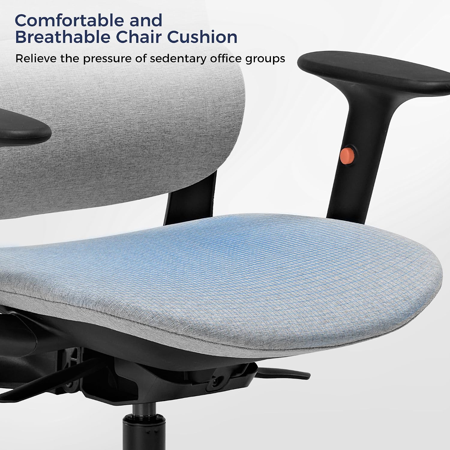 EUREKA ERGONOMIC Mesh Office Chair,Ergonomic Office Chair Lumbar Support,Comfortable Home Office Desk Chair with Adjustable Headrest & Armrests, Tilt Control Mechanism, Grey