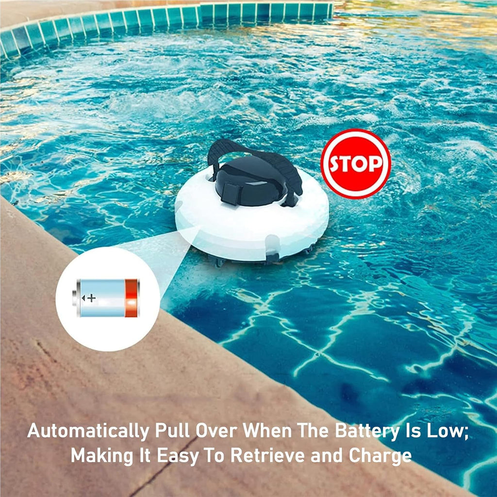 Smart Cordless Robotic Pool Cleaner Self Parking Swimming Pool Cleaning Robot Brushed Motor Strong Suction Vacuum Lasts 120 Mins