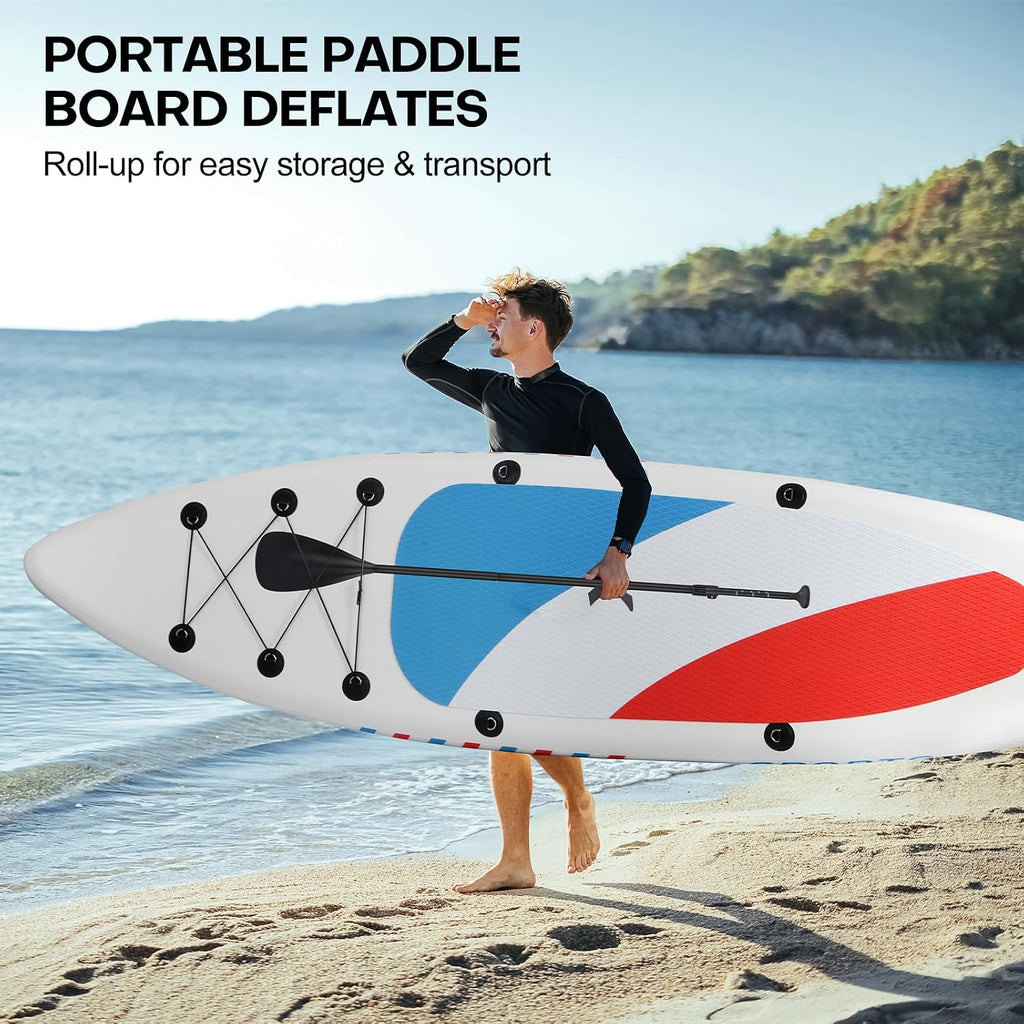 Panana Inflatable Stand Up Paddle Board, 10' SUP Paddleboard Kayak, Blow Up Paddle Boards for Adults Youth with Accessories Kit Anti-Slip EVA Deck