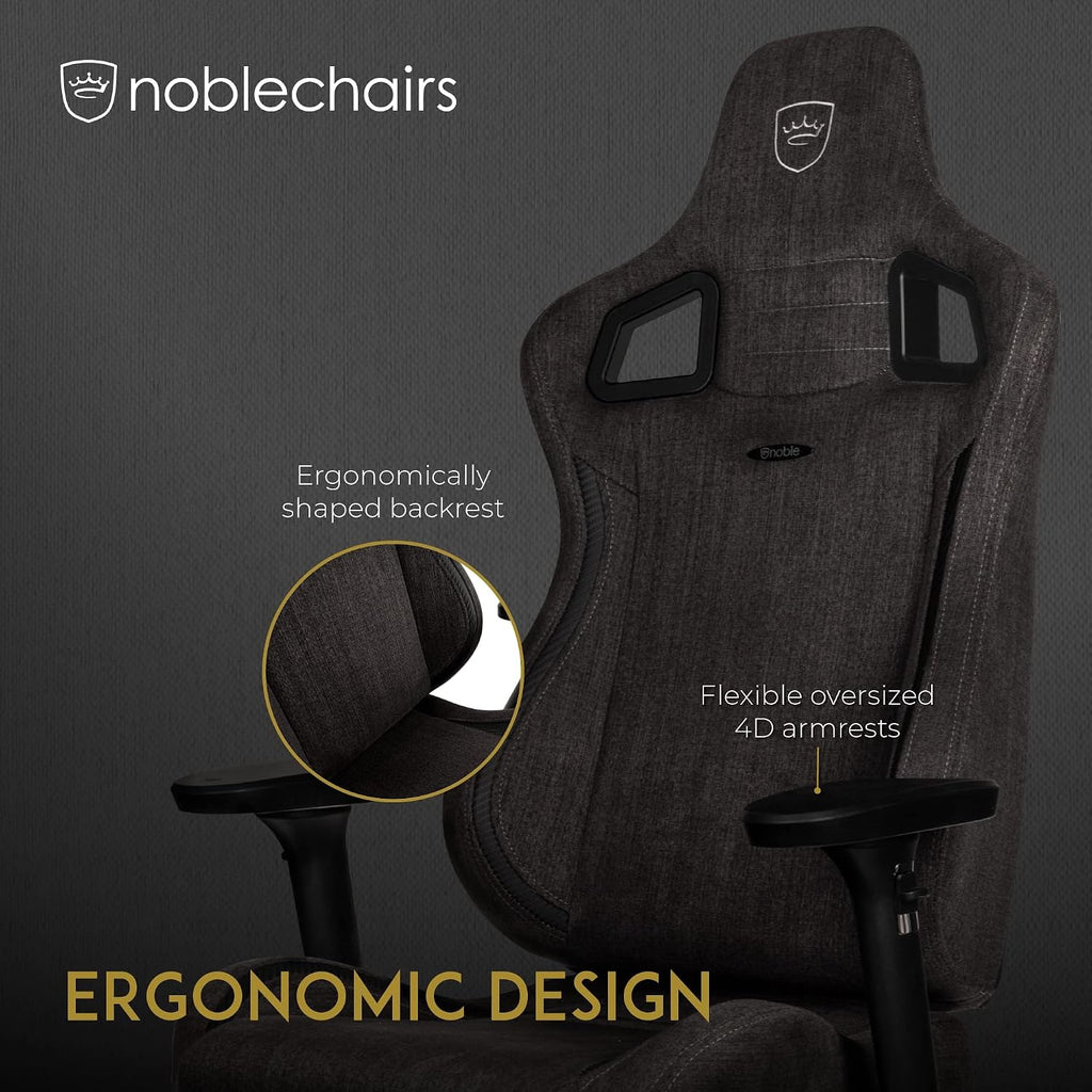 noblechairs Epic Reclining Gaming Chair and Reclining Office Chair, Textile Fabric, Tx Anthracite