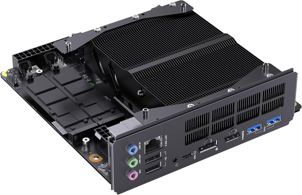 MINISFORUM BD895i SE Mini PC Motherboard AMD Ryzen 9 8945HX(16C/32T) Gaming Computer Without RAM/SSD/OS, 2X DDR5 SODIMM Slots, 2X PCIe4.0 SSD, M.2 2230 Key E Slot, HDMI+DP+USB-C Triple Video Outputs