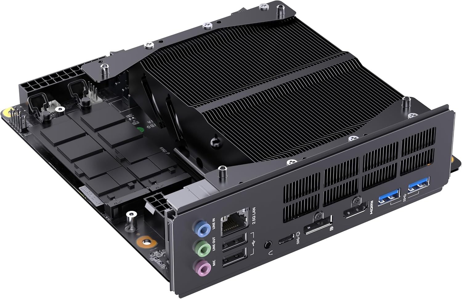 MINISFORUM BD895i SE Mini PC Motherboard AMD Ryzen 9 8945HX(16C/32T) Gaming Computer Without RAM/SSD/OS, 2X DDR5 SODIMM Slots, 2X PCIe4.0 SSD, M.2 2230 Key E Slot, HDMI+DP+USB-C Triple Video Outputs
