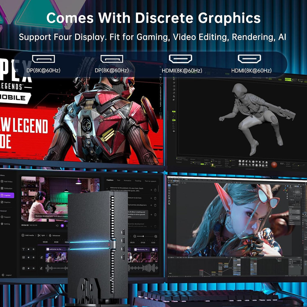 msecore Mini Gaming PC with Core i9-12900F Upto 5.1GHz, 64G DDR5 RAM 2T PCIE 4.0 SSD, Geforce RTX 3060 12G Desktop Computer, 2* HDMI, 2* DisplayPort, WiFi 6e, 8K, Windows 11 Pro