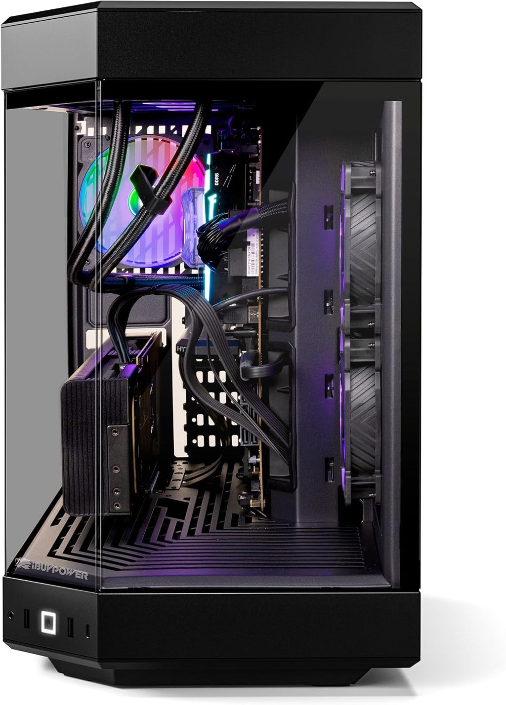 iBUYPOWER Y60 Black Gaming PC Desktop Computer Intel Core i9 14900F CPU, NVIDIA GeForce RTX 4060Ti 8GB GPU, 32GB DDR5 RGB 5200MHz RAM, 1TB SSD, Windows 11 Home,Gamer Keyboard and Mouse-Y60BI9N46T04