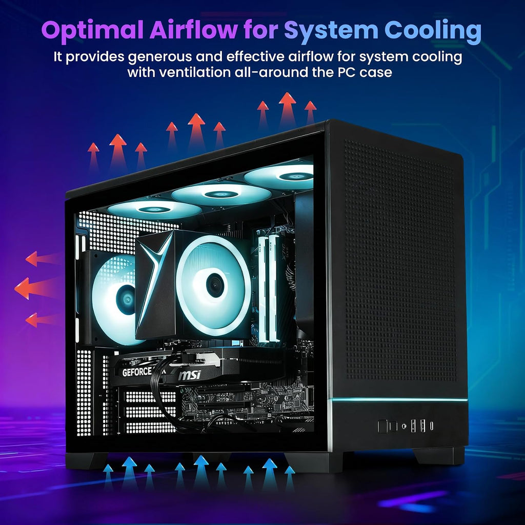 STORMCRAFT PC Gamer Viper AI Gaming PC,Intel i7 14700F 5.4GHz, GeForce RTX 5060,32GB DDR5 RGB RAM 6000MHz,1TB NVMe SSD, B760 Chipset,650W Gold PSU,WiFi,Bluetooth,Win 11 Home Prebuilt Tower Computer