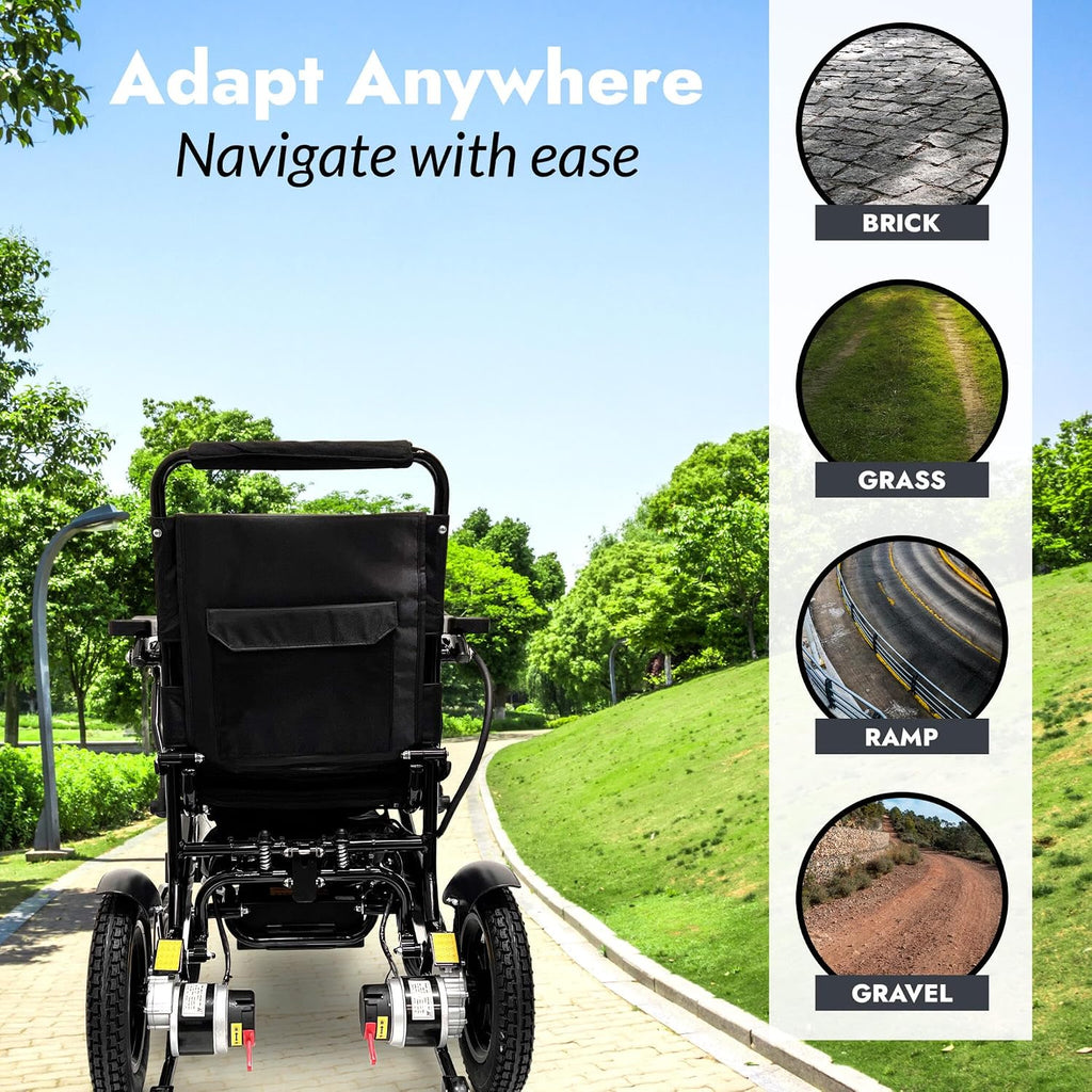 Majestic IQ-8000 Electric Wheelchairs for Adults,Foldable Lightweight Electric Wheelchair,Light Weight Folding Power Chair for Seniors,Portable Motorized Wheelchair,Durable Ultra Light Wheel Chair